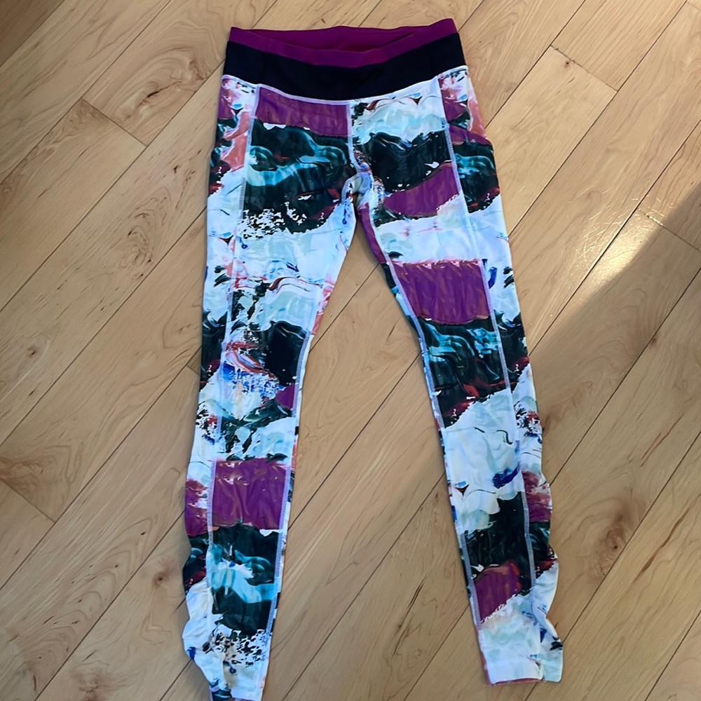 Lululemon multicolored leggings size 8